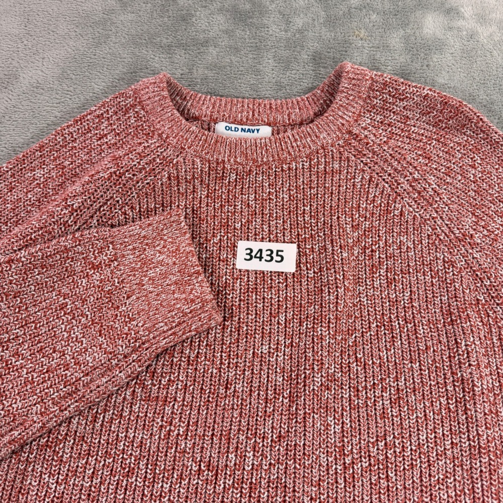 Old Navy Sweater Women Large Terracotta Marled Knit Crewneck Raglan Cotton